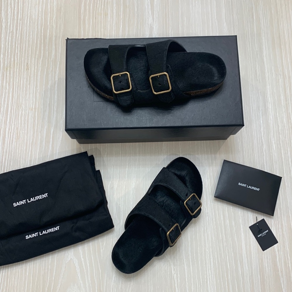 Saint Laurent Buckle Sandal (Jimmy Flat Sandal) size EU 38 - new unused